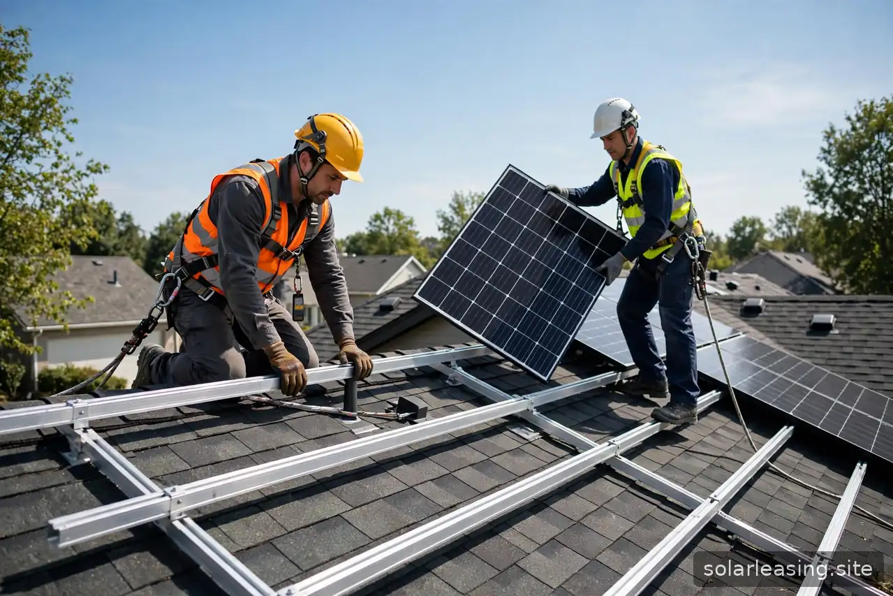 Berater und Hausbesitzer besprechen Unterlagen zur Solaranlage am Tisch