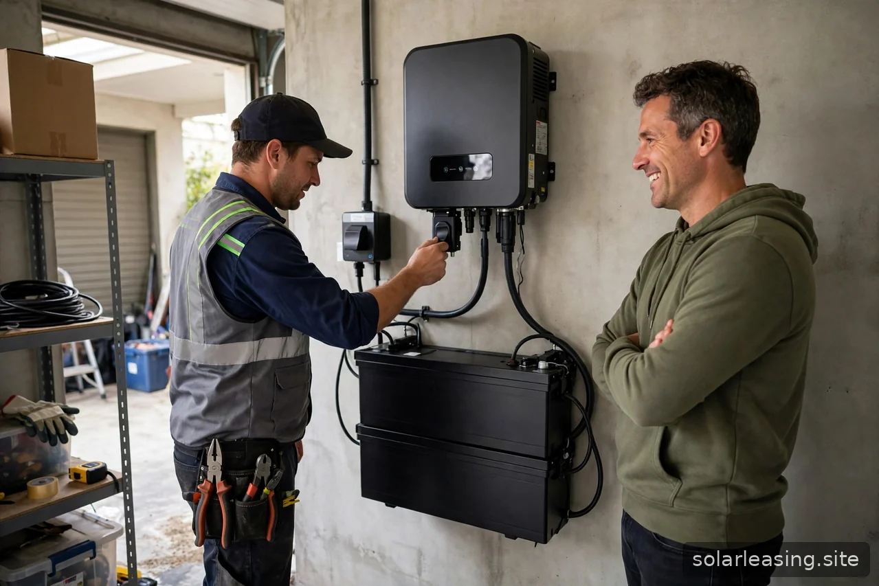 Smartphone mit Monitoring-App zeigt den Solarertrag der Anlage