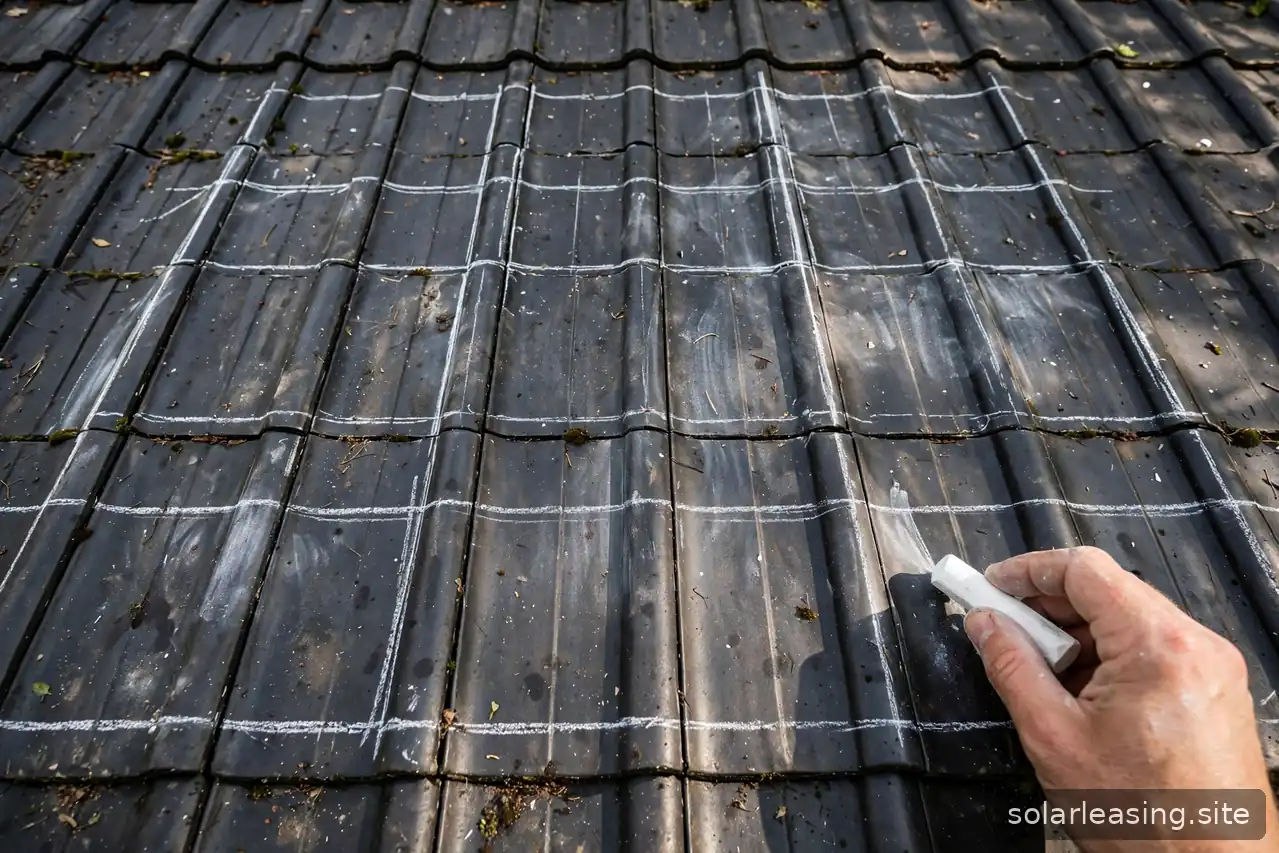 Vermessung einer Dachfläche für die Planung einer Solaranlage