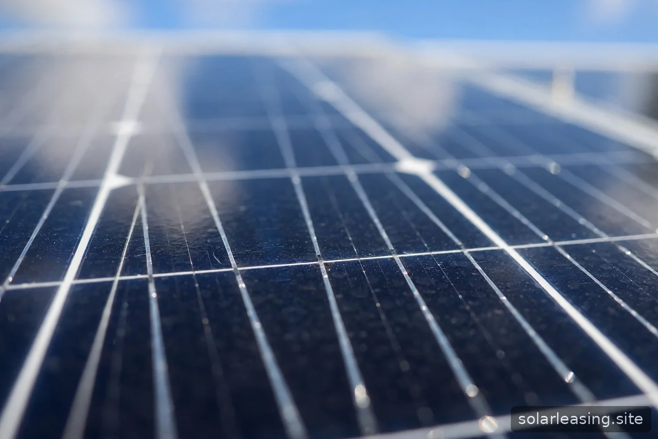 Nahaufnahme von Solarmodulen auf einem Hausdach bei Sonnenschein